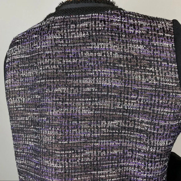 Chico's Open Front Blazer Jacket Size 2 (Large) Metallic gold accents, Fringe. - Picture 4 of 9